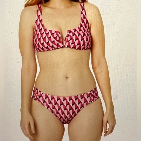 Time and Tru Women's Geo Print Side Ruched Bikini Bottoms Size 3X NWT - Picture 2 of 10